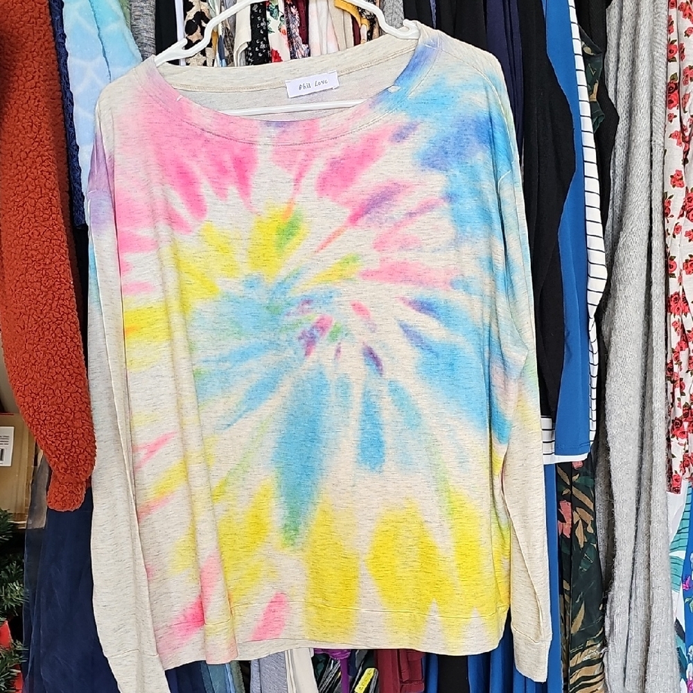 Colorful Tie-Dye Long Sleeve Shirt